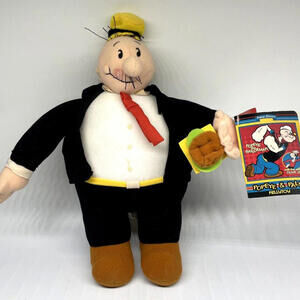 WIMPY Popeye Pals Plush 14” Doll with Hamburger Vintage 2003 NEW‎ with Tags